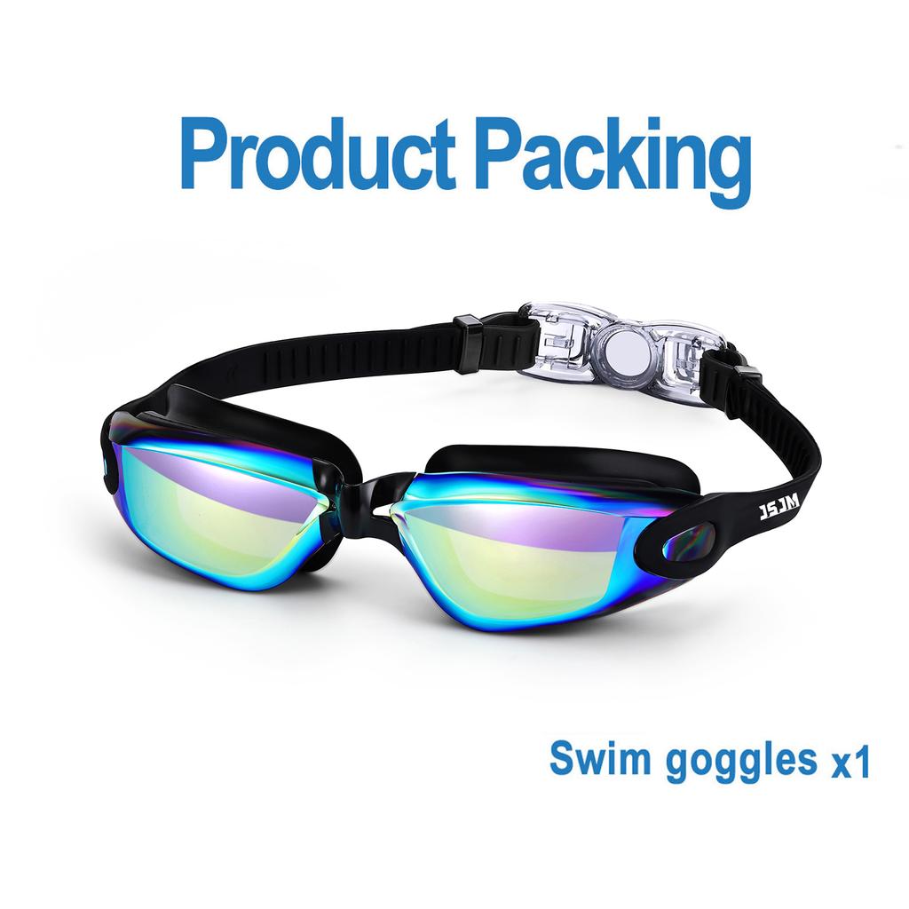 New Silicone Swimming Goggles Men Women Electroplating Colorful Adjustable Professional Swimming Glasses Waterproof Anti-UV