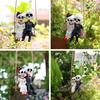 Skeleton Couple Figurine Swing Skeleton Hanging Decoration Gothic Car Rearview Mirror Pendant for Home Halloween Party Decor