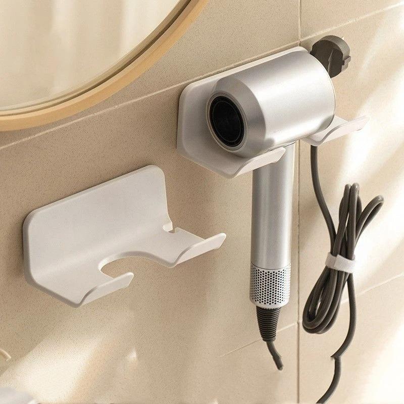 Hair Dryer Storage Rack Non Perforated Bathroom Household Hair Dryer Holder Bathroom Air Duct Wall Hanging Rack Minimalist