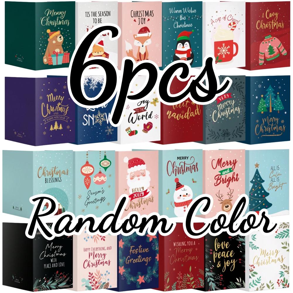 1/12pc Christmas Greeting Card Pack with Envelope for Festive Heartwarming Wishes Message Humorous Family Holiday Blessings Note