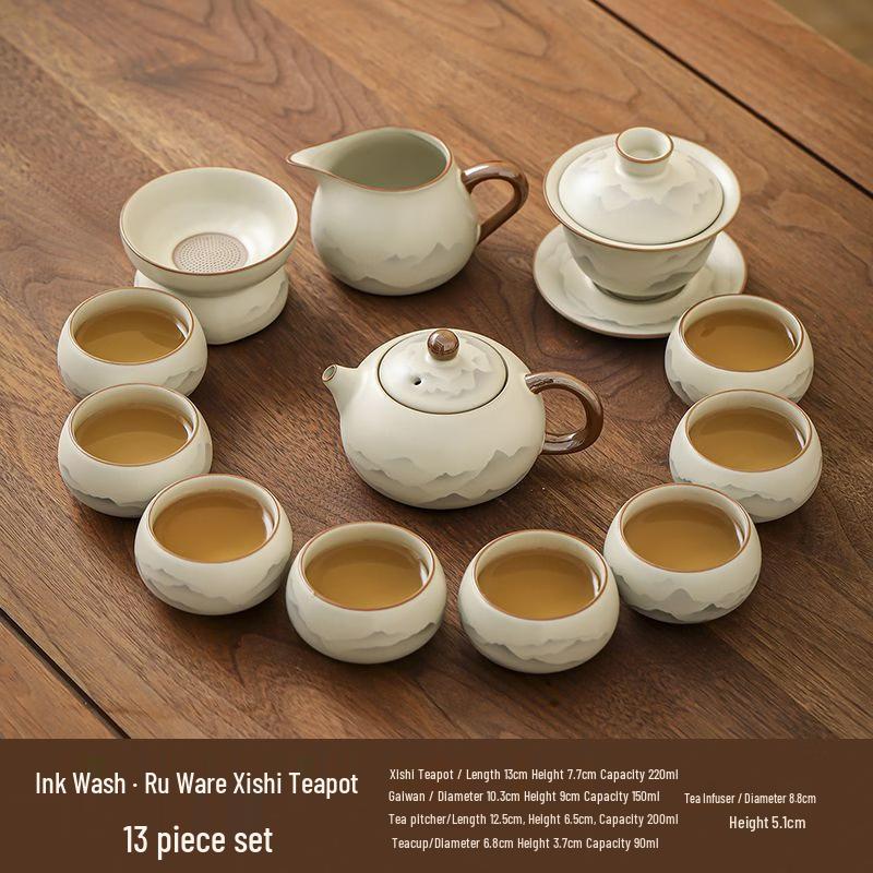 Ink Ru Kiln Kung Fu Tea Set