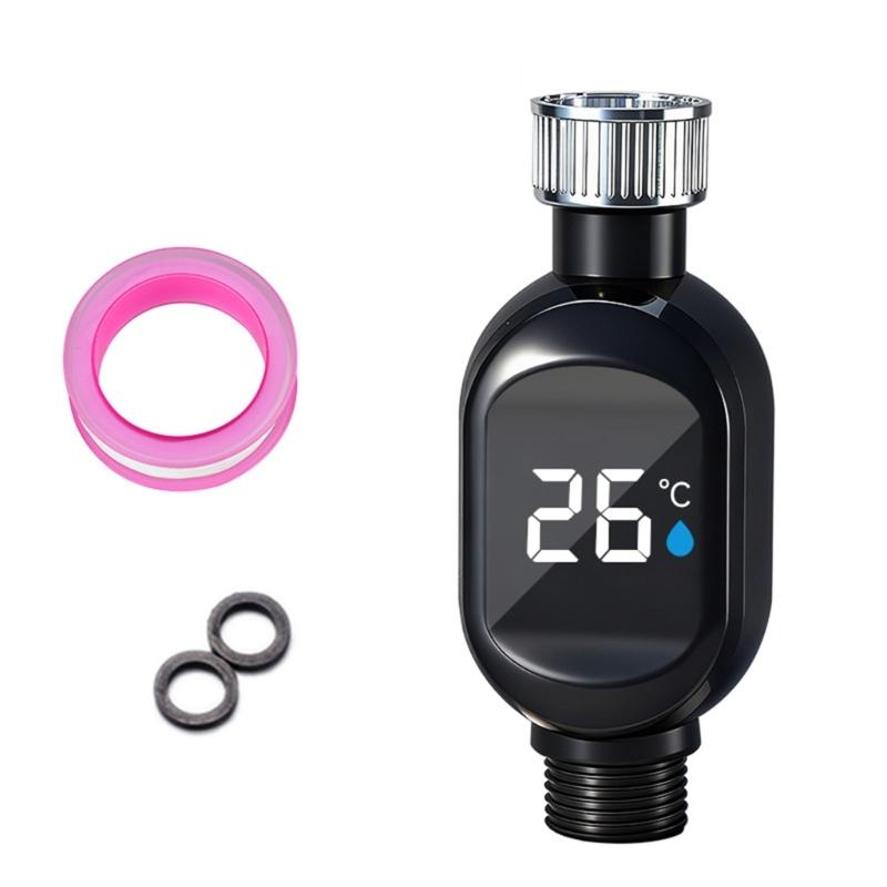 Intelligent LED Display Shower Water Thermometers Touch Control Real Time Monitoring Anti Scald Protecting