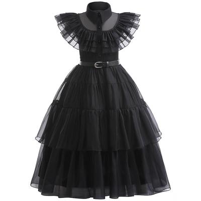 Beliebtes Mädchen Netzkleid Kleid Cosplay Wednesday weibliche Hauptrolle Party Auftrittskleid