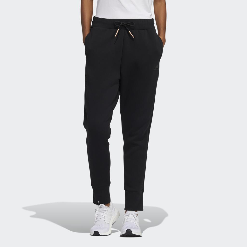 Adidas Wx Knit Track Pants With Three Stripes Side Pockets Women Bottoms Black HD0357