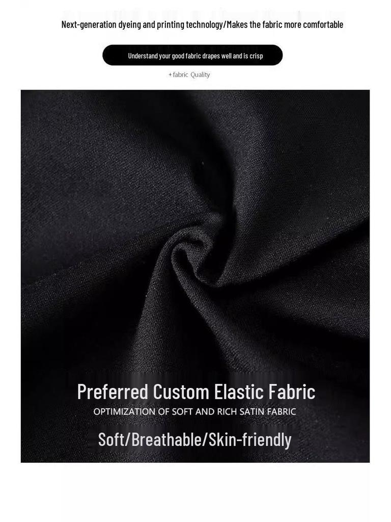 High-Waisted Petite Micro-Flare Pants for Women, Spring/Autumn 2024, Summer-Weight Black Suit Style