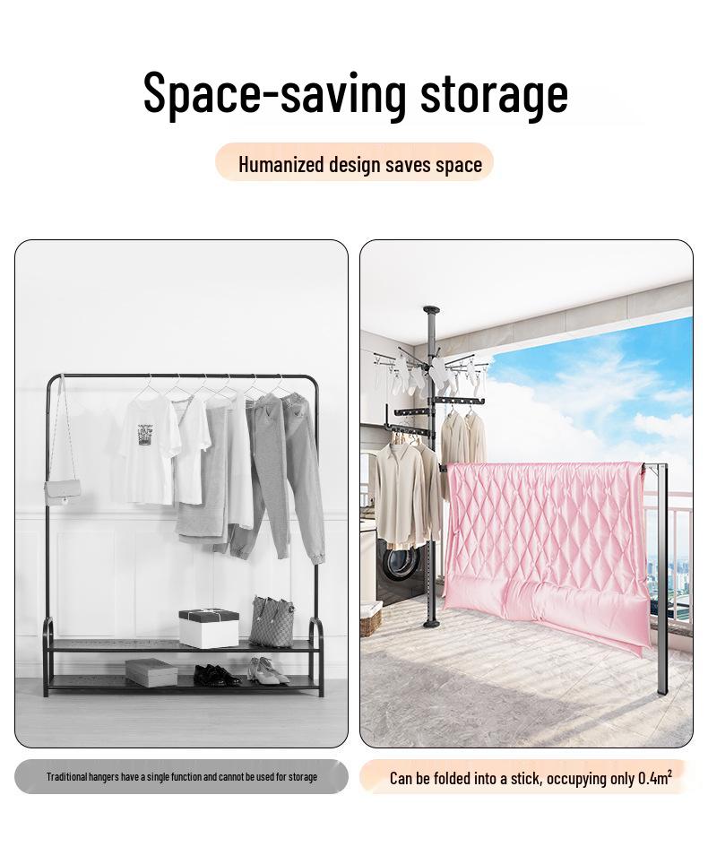 Top-Tier Telescopic Freestanding Clothes Drying Rack for Bedroom 