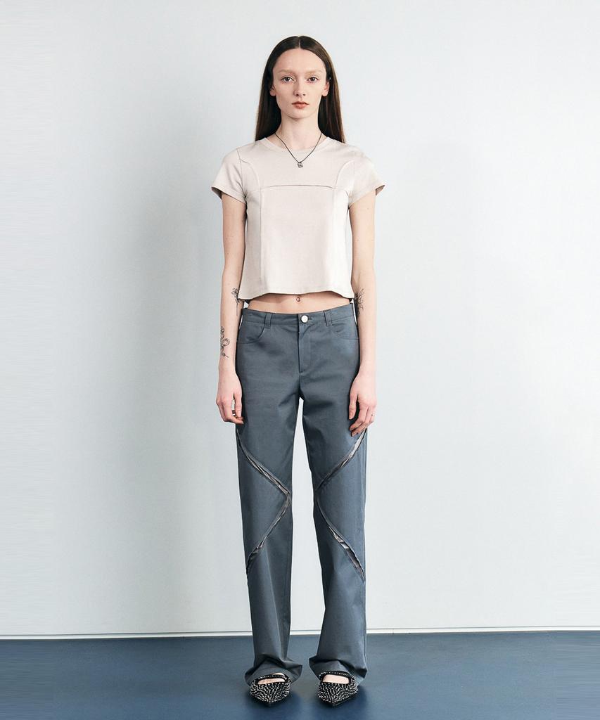 SEALOT Slash Low Cut Cotton Pants (Dark Gray)