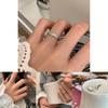 Trendy Korean Style Smiley Face Irregular Adjustable Copper Ring For Women