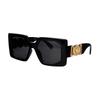 [Available Prescriptions] Temple Logo Square Sunglasses Women's Black 17279862 0VE4478U GB1/87-Black 55 - Glasses Case