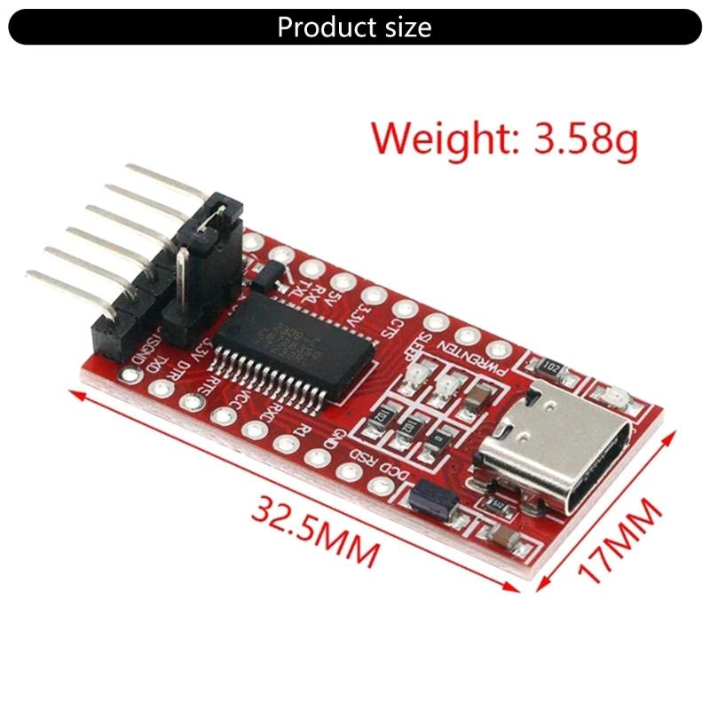 USB to TTL Conversion Adapter Module Featuring 3.3V and 5V Output Compatibility Lightweighted