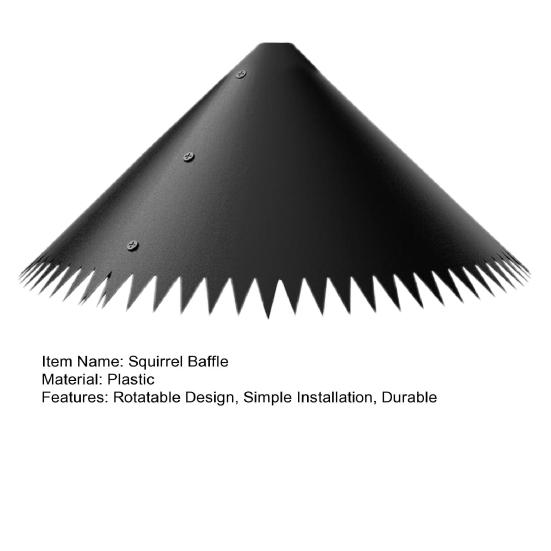 Bird Feeder Baffle Durable Weather-Resistant Rotatable Design Simple Installation Outdoor Pole Mount Squirrel Proof Guard Stopper