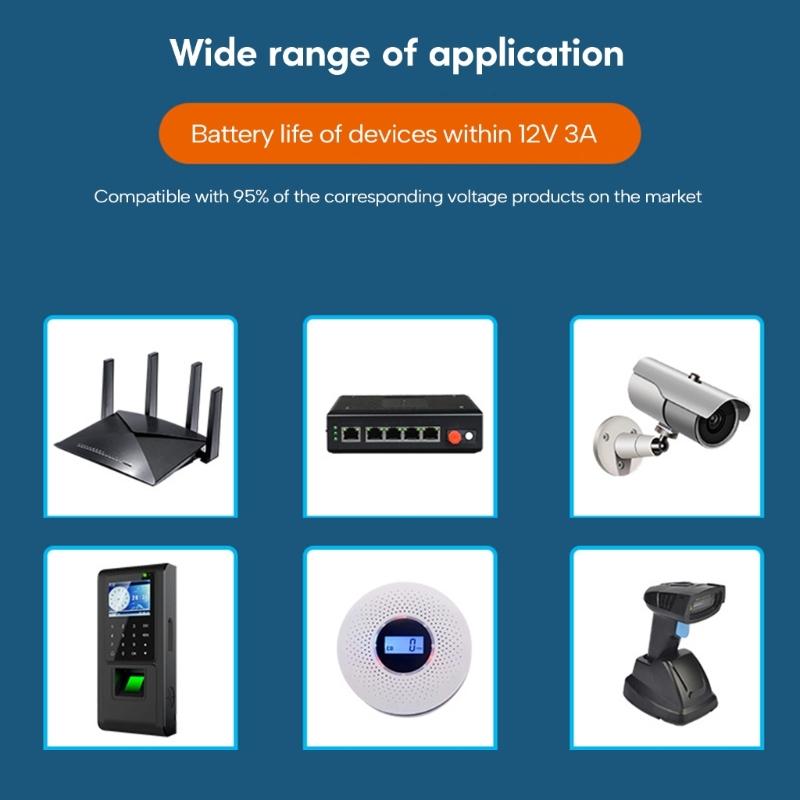 12V2A 24W UPS Battery Security Standby Power Supply Capacity 88.8wh-185wh Protect Your Devices from Power Outages