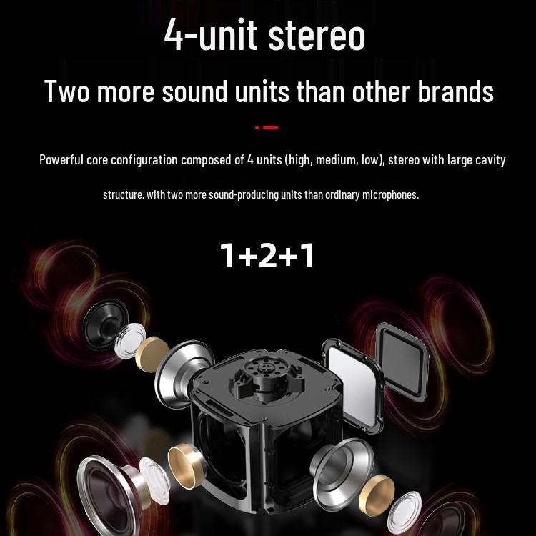 2025 KTV Microphone Speaker with Sound Card for Home Use – Universal Compatibility with Mobile Phones, TVs, and More