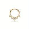 Florideco Septumringe 316L Edelstahl Opal Daith Nasenringe CZ Knorpel Tragus Ohrringe Septum Clicker Piercing Schmuck