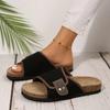 Fashion Female Shoes On Sale 2024 New Open Toe Women's Slippers Summer Rome Mixed Colors Outdoor Casual Beach Flat Large Size Slippers