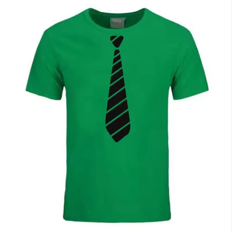 Summer Fun Tie Design Men's T-Shirt Novelty Fashion Hip Hop Short Sleeve Casual Comfortable 3D Printing Handsome Clothing
