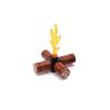 MOC Building Blocks Bonfire Flame Medieval Wine Bottle Accessories Set Candlestick Model Mini Brick Compatible Toy Gift DIY X019