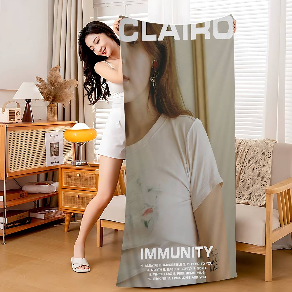 Famous Singer C-Clairo Microfiber Beach Towel Absorbent Quick Dry Soft Yoga Swimming Resort Mountain Climbing Towel