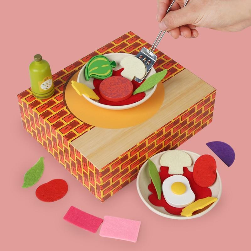 Детский имитированный деревянный игровой домик, набор для нарезки продуктов, гамбургер, картофель фри, сэндвич, кухонные игрушки