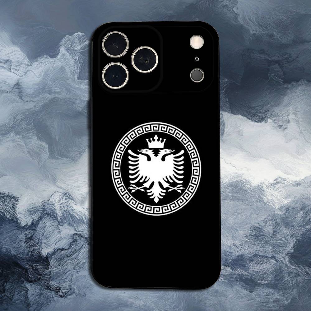 A-Albania F-Flag-ES For iPhone 13,16,11,14,17,12,15,Plus,Pro Max,XS,X,XR,SE,Mini,8,7,Phone Case Soft Silicone Black