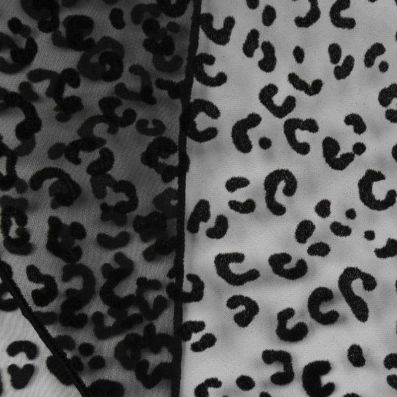 Eireve EȘARFĂ ORGANZA LEOPARD (NEGRU)