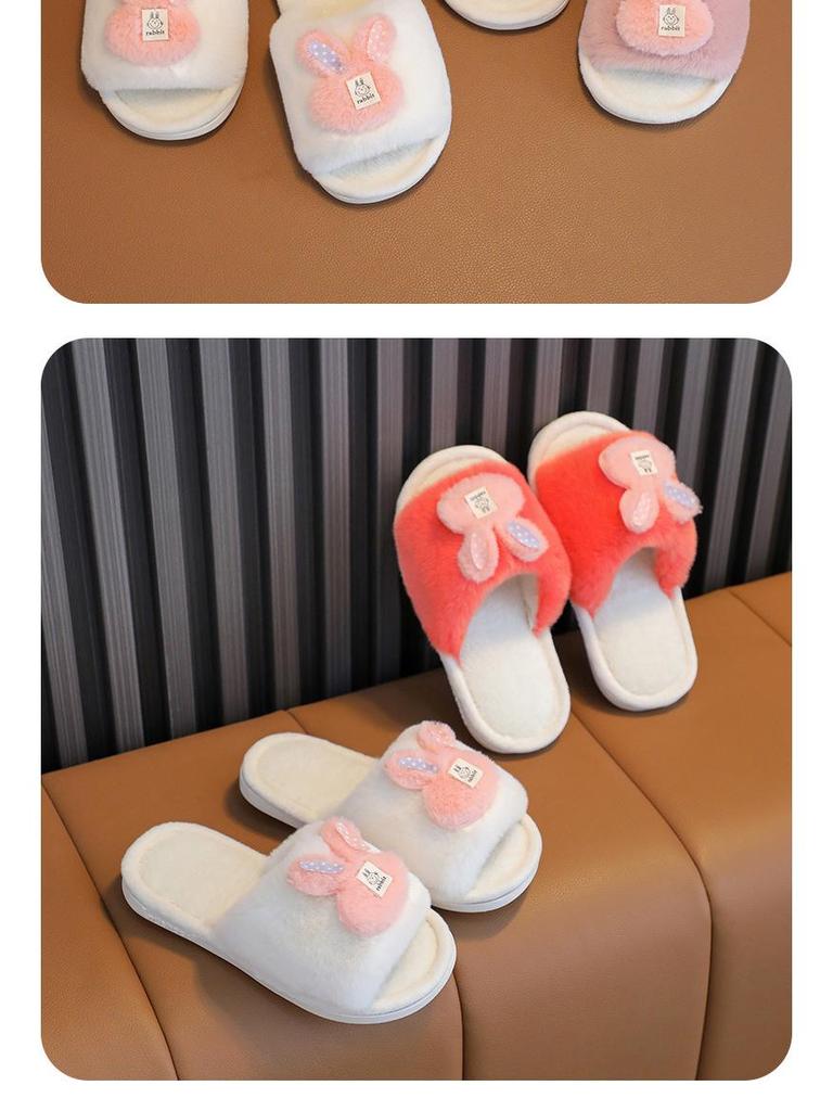Winter Soft-Soled Cotton Slippers for Toddlers and Girls – Warm Plush Comfort