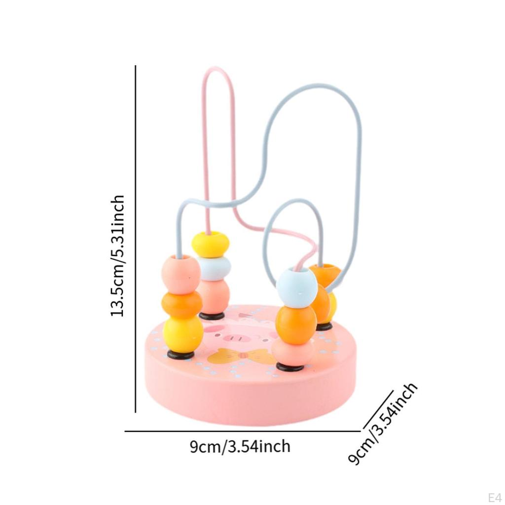 Bead Maze Game Motor Development Activity Circle Toy for Kids
