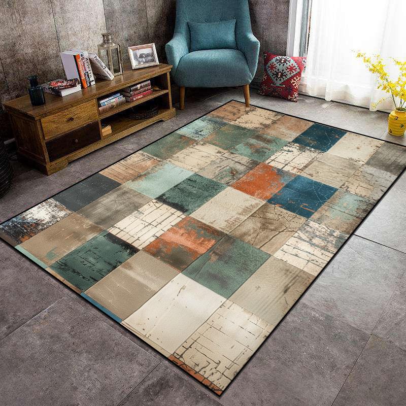 Bohemian Retro Living Room Carpets BOHO Abstract Home Large Rug Hallway Doorway Entrance Door Mat Room Decor Foot Mat Washable
