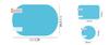 Waterproof Film for Car Rearview Hydrophilic Door Side Safe Rain Universal 6 Pieces Mirrors, Film, Mirrors, Mirrors, Water-Repellent Film,