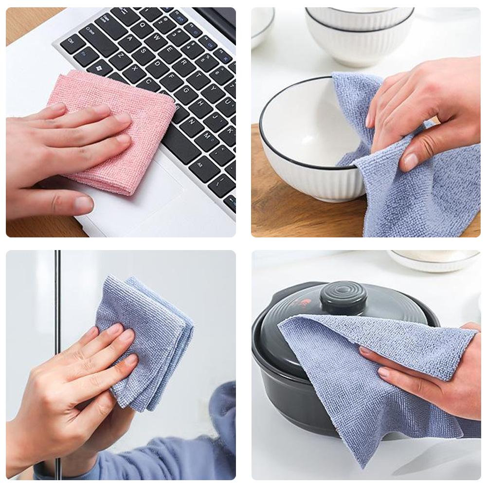 20pcs/box Removable Magic Rag Microfiber Cloth Removable Wiping Cloth Disposable Reusable Absorbent Scouring Dishrags