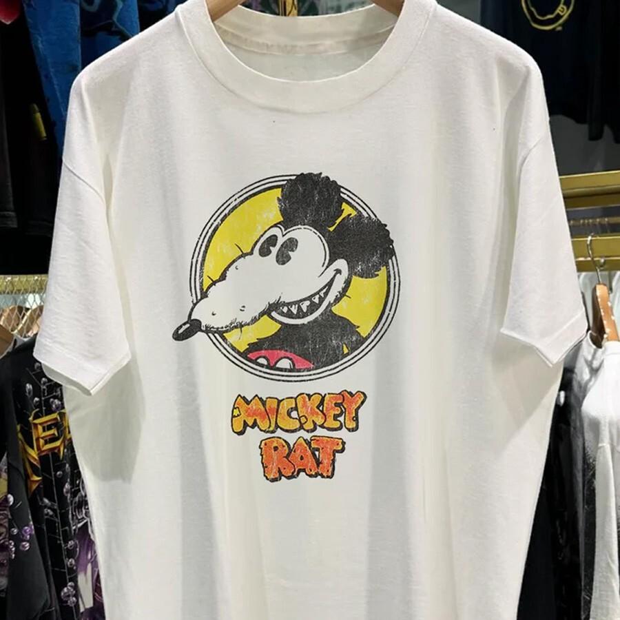 Vintage MlCKEY RAT Graphic T Shirt Unisex Short Sleeve Shirt S5XL Unisex T-Shirt S