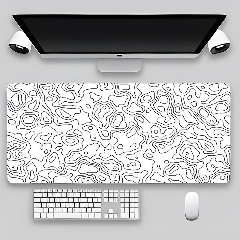 Terrain Map Contours Keyboard Gamer Carpet Rubber Mat Full Gamer Pc Keyboard Mouse Gamer Table Gaming Pc 90x40cm
