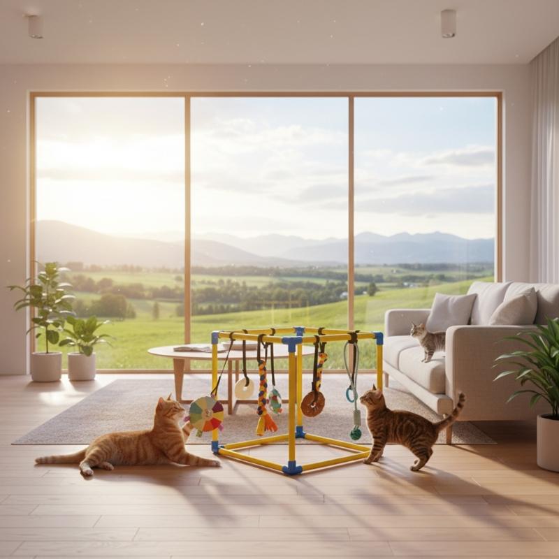 Reconfigurable Toy Structure With 8 Attachments for Rodents Encourages Exercise Indoor Outdoor Use Light weight