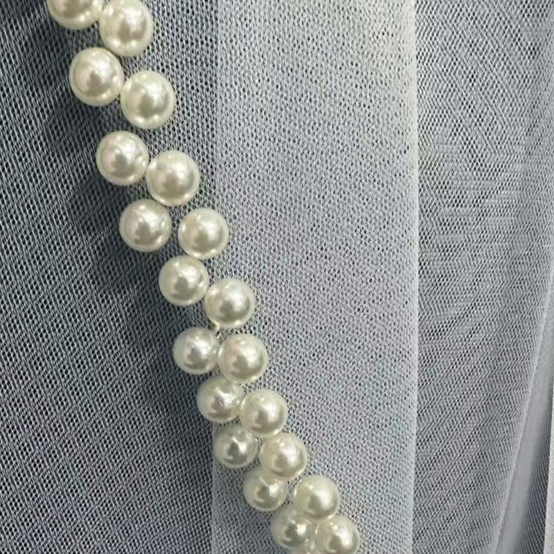 Wedding Engagement Beadwork White Veil Hair Comb Wedding Veil Long Bride Veil Wedding Bride Tulle Veil Single Layered F0S4