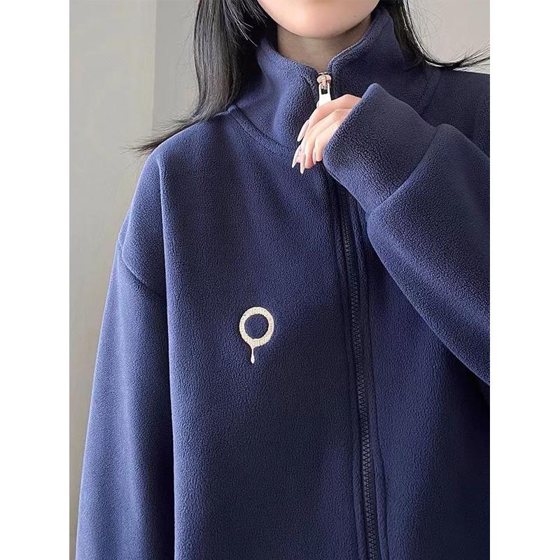 Polar Fleece Jacket Women's Lamb Wool Sweatshirt Autumn Winter New Hot Style Plus Velvet Hoodies