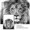 Cuadros en blanco y negro para decoración de habitación de niños, estampado de animales, León, cebra, elefante, póster artístico de pared, pintura en lienzo de Safari para guardería