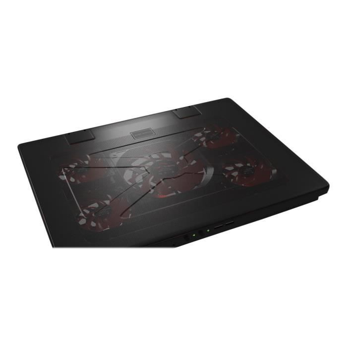 MARS GAMING MNBC2 Tapis de refroidissement pour ordinateur portable 17.3" 120 mm-70 mm noir, rouge