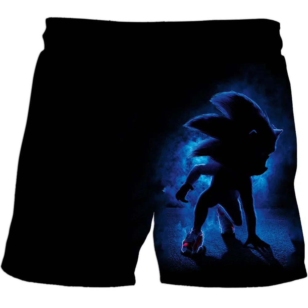 2025 Pantaloni de plajă MINISO pentru copii 4-14A Pantaloni scurți Sonic 2 Fete Băieți Pantaloni Harajuku Pentru Copii Imprimeu Desene Animate 3D Pantaloni Kdis