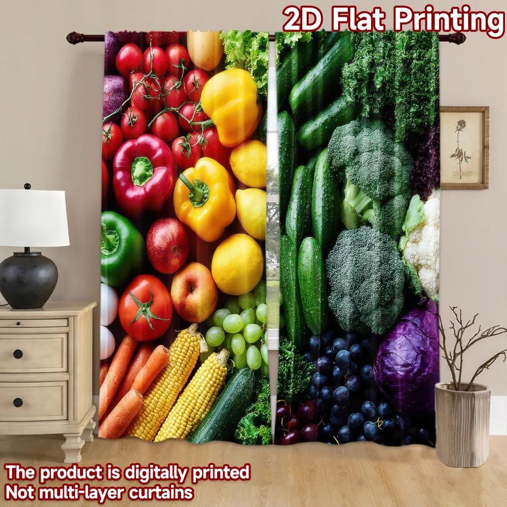 2D Flat Photography Backdrop Party Backdrop Fresh Colorful Vegetables 100% Polyester Vibrant Reunion Perfect for Bedroom