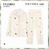 Fresh and sweet wind imitation cotton pajamas women's spring and autumn cute strawberry cardigan long-sleeved women's loungewear set autumn