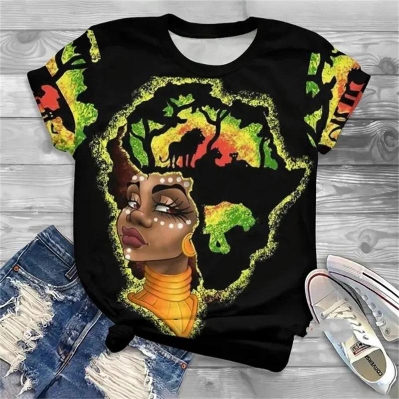 Bohemia Girl 3d Printed Kids Adult T-shirt Summer Women's Casual Outdoor Girl Short Sleeve Tees Top Pullover