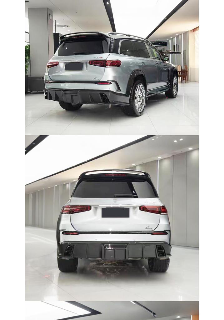 Mercedes GLS Maybach LUMMA Style Carbon Fiber Rear Bumper Diffuser Upgrade