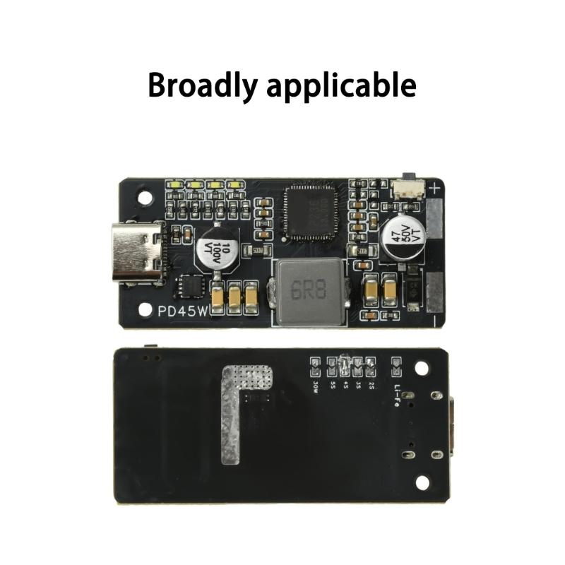 2-6S PD45W Battery Phosphate Battery Charge Discharge Module Fast Charging Output Type C Management Module