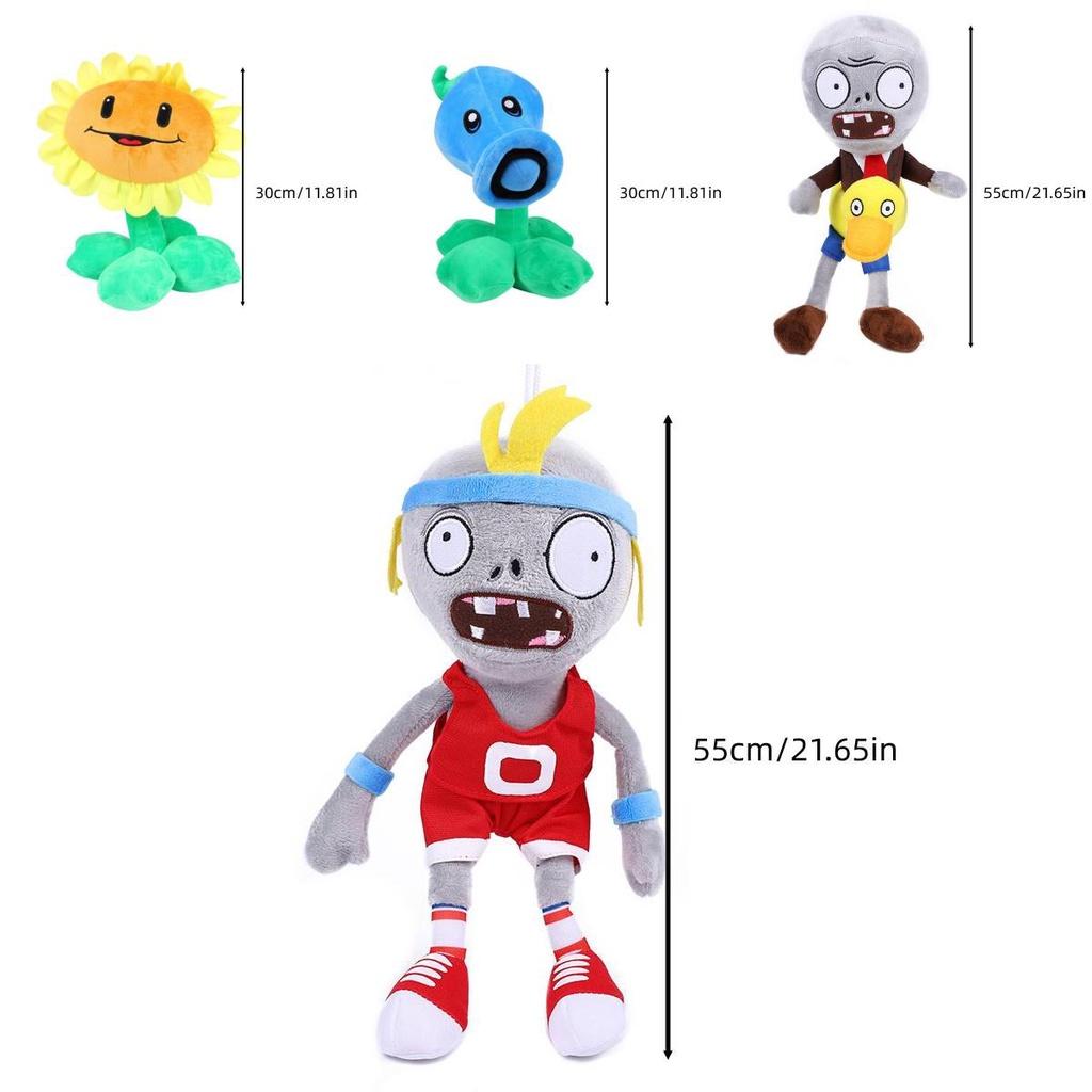 Plants Vs. Zombies New Plush Toy Cartoon Zombie And Plant Game Character Characters)