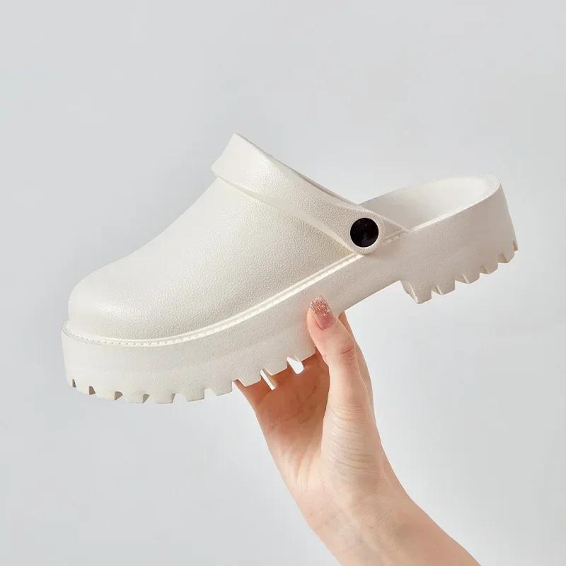 

Сабо для медсестер Медицинская обувь из ЭВА для женщин и мужчин, хирургическая обувь для врачей и медсестер, легкие нескользящие садовые тапочки 36-37 белый