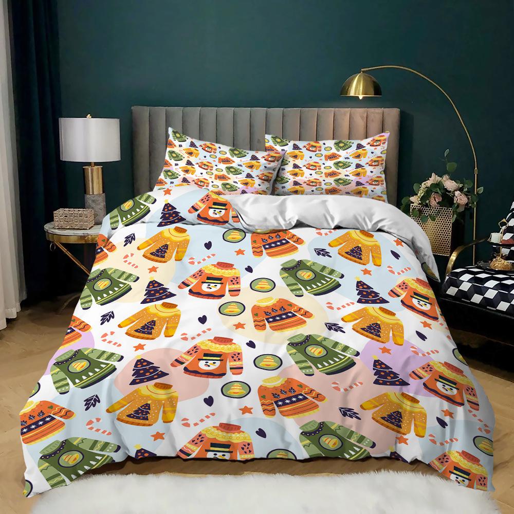 Christmas Set 3 Holiday Set Quilt Cover Gift Tree Three-Piece Set