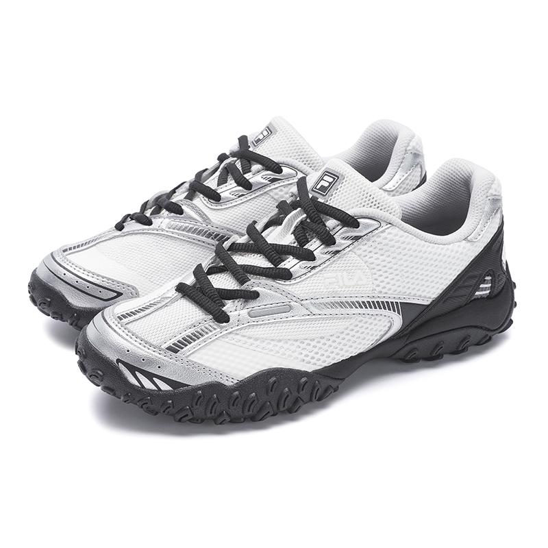 Fila Echappe 2 Ballet Shoes Fashion Trendy Comfortable Versatile Durable Low-Top Casual Shoes Women Shoes White Silver F12W522146FGS