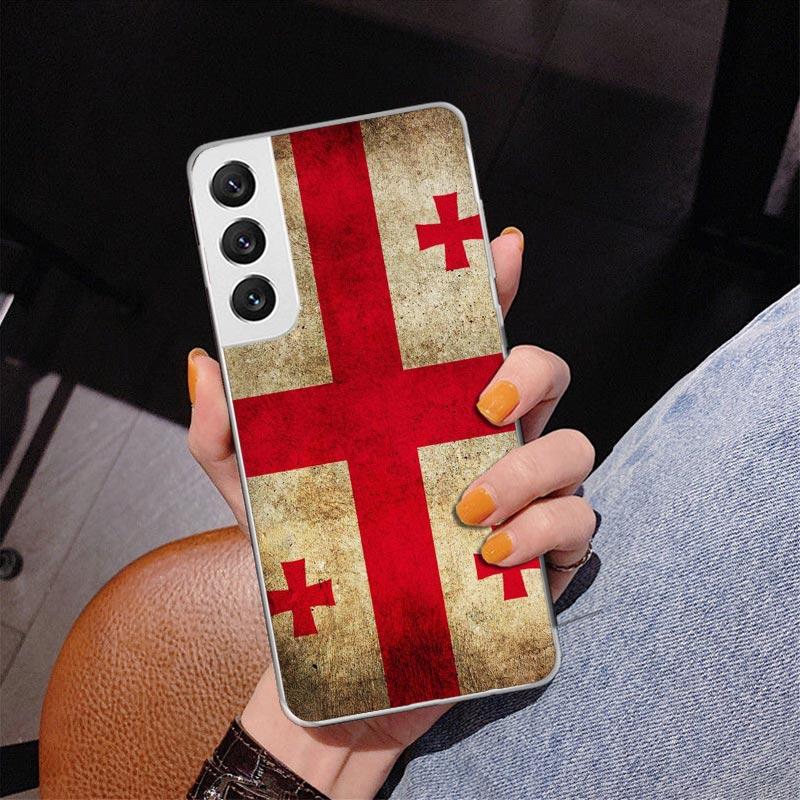 

Georgia Flag Phnoe Case for Samsung Galaxy S26 S25 Edge S23 S24 Ultra S22 Plus S21 S20 FE Unique Cover Soft Coque Galaxy S25 S23 Samsung S24 Ultra
