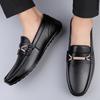 2025 Fashion Italian Loafers Men Dress Shoes Genuine Leather Slip On Flats Casual Shoes for Men Formal Marriage Wedding Shoes