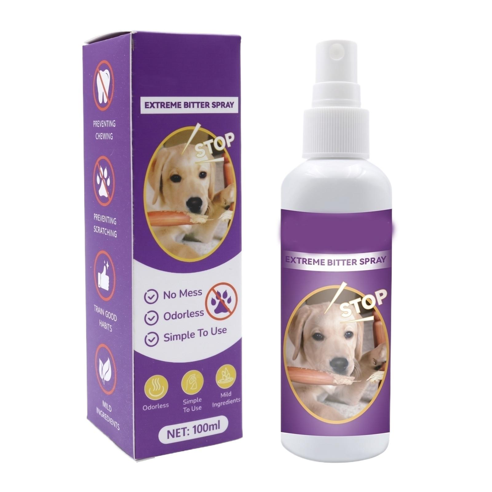 

Pet Bitter Spray for Chewing Deterrent Safe Non-Toxic Formula Easy to Use Spray Bottle Suitable for Dogs and Cats Indoor Outdoor Use one size фиолетовый